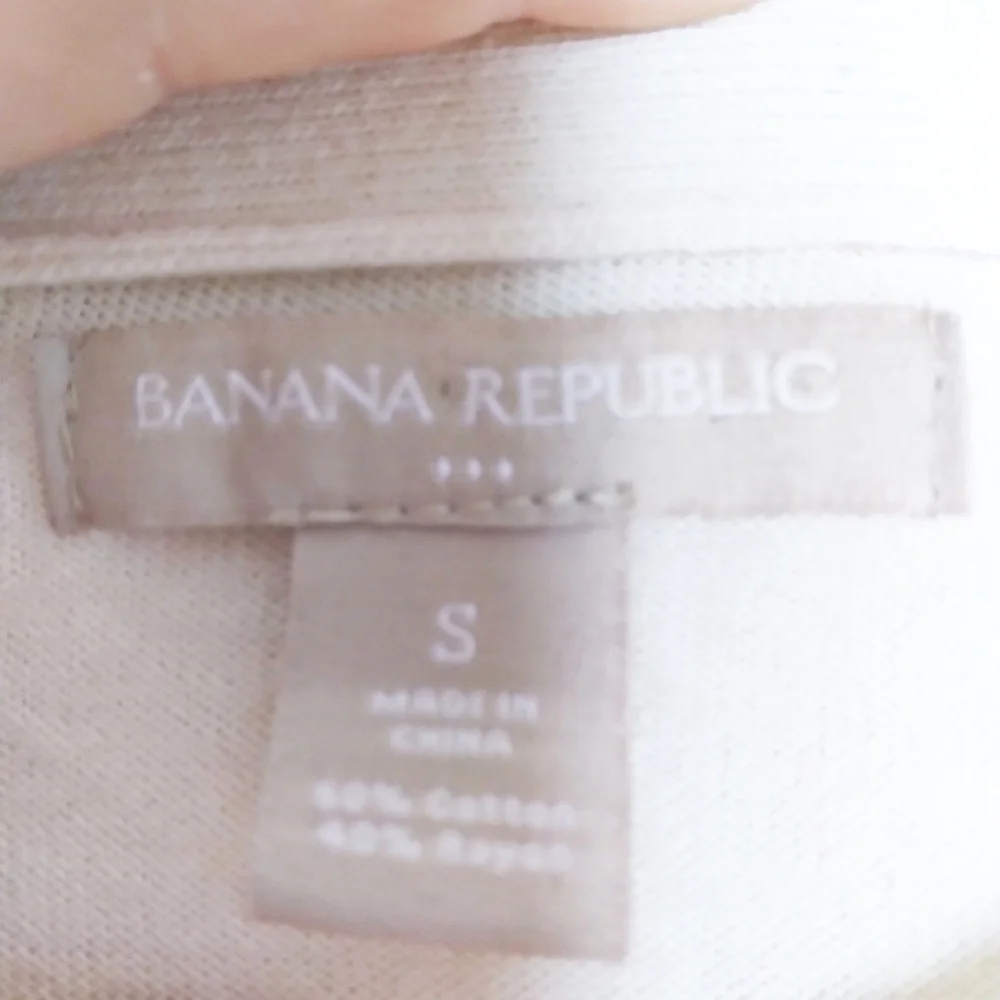 Banana Republic Mustard Yellow Striped Top Small